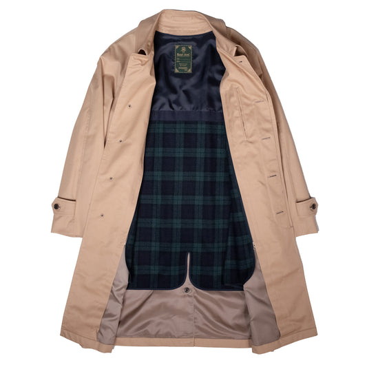 ラグランスリーブ・ステンカラーコート(ベージュ)